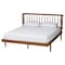 Baxton Studio Calderon Retro-Modern Walnut Brown Finished Wood Queen Size Platform Bed 245-13440-ZORO - alternate 1